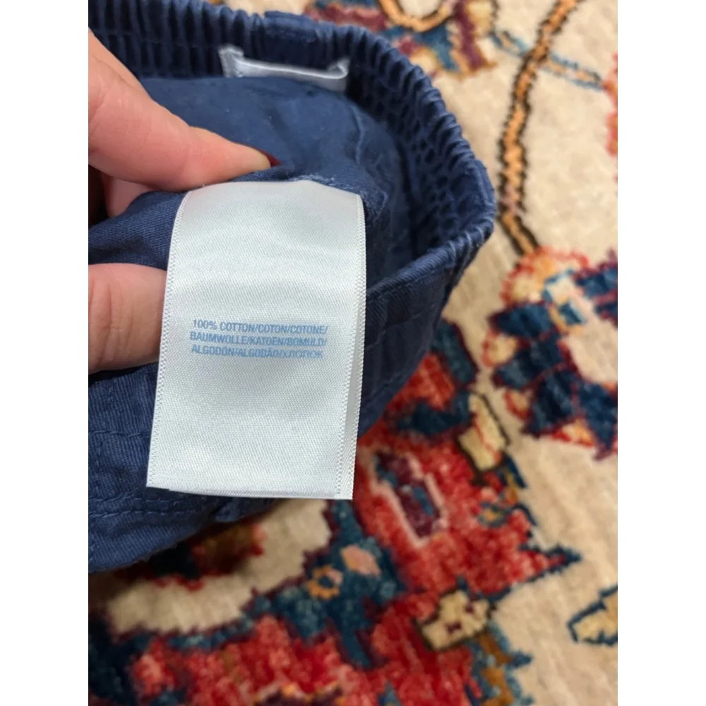 Ralph Lauren Baby Boys Blue Cargo Shorts 6M 100% Cotton Elastic Waist Classic Pr
